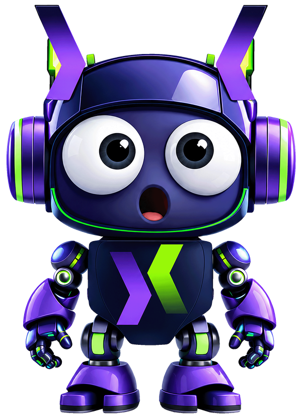 Echo, the Synrgy robot, standing ready to run.
