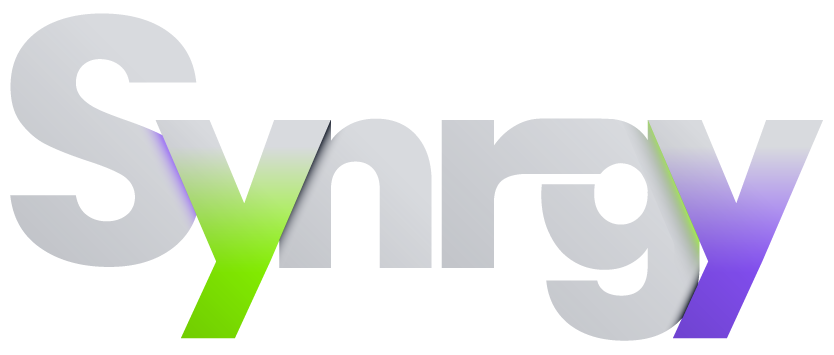Synrgy logo light version brand identity